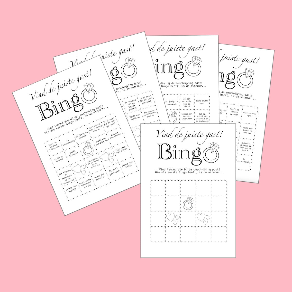 Bruiloft bingo