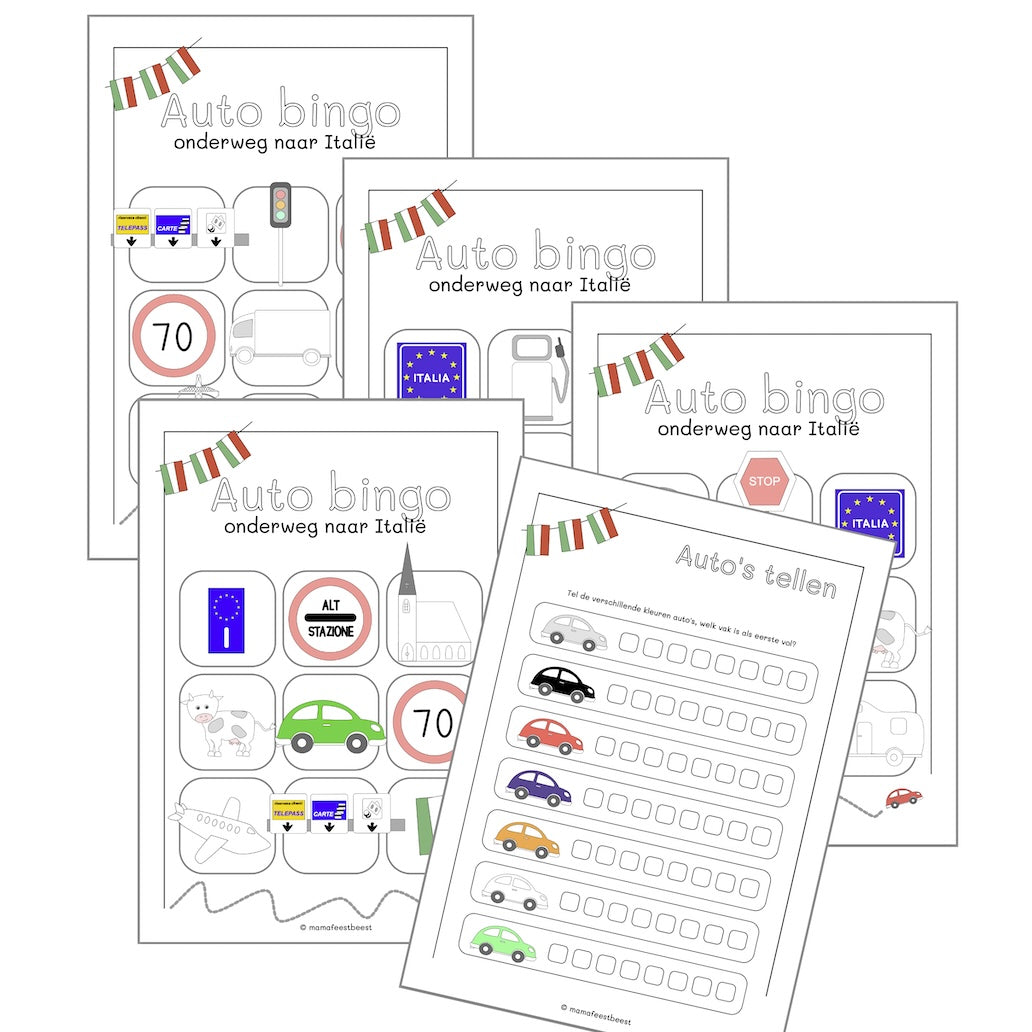 Autospelletjes voor onderweg naar Italië