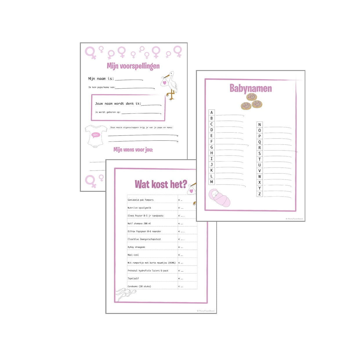 Babyshower printen - meisje