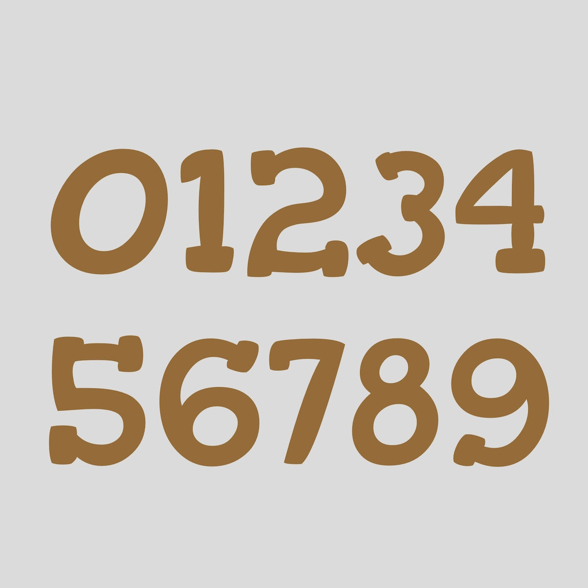 Letters en cijfers van karton