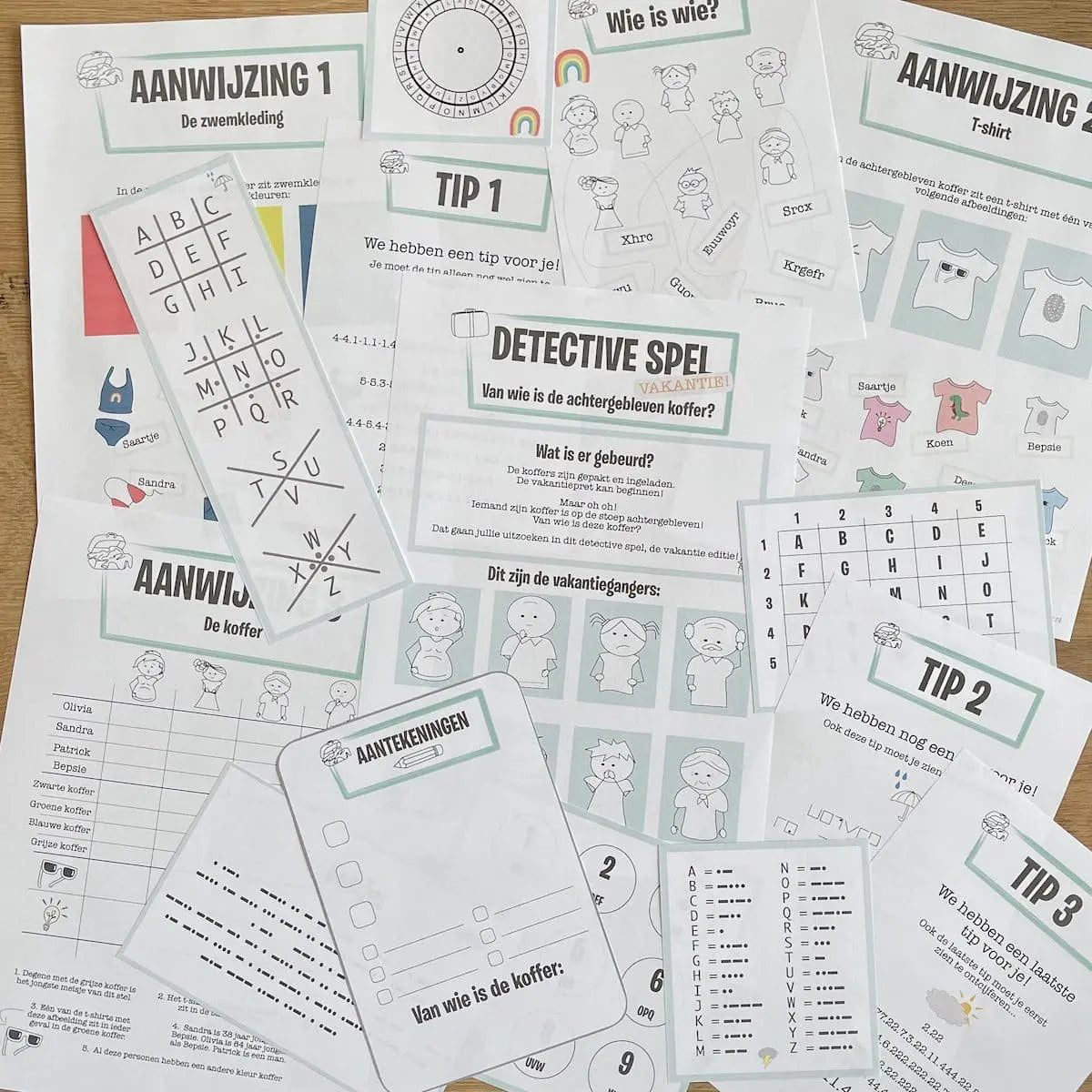 Detective spel voor vakantie