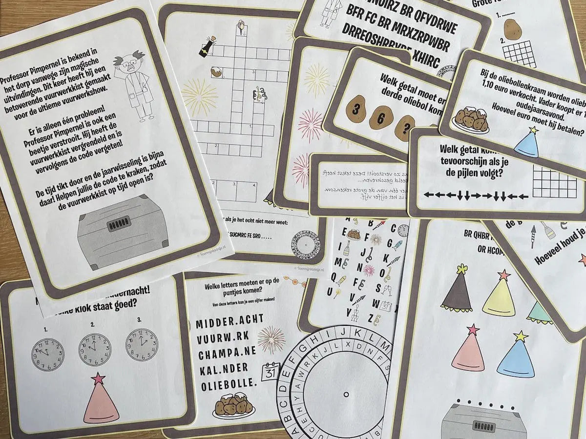 Oudejaarsavond Escape Room 7 t/m 9 jaar