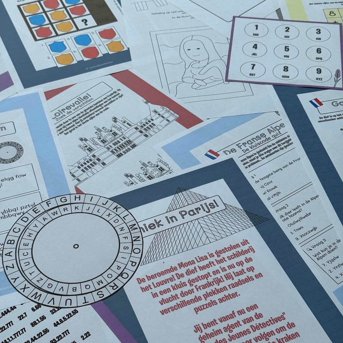 Escape spel voor onderweg - Frankrijk 'Operatie Mona Lisa'
