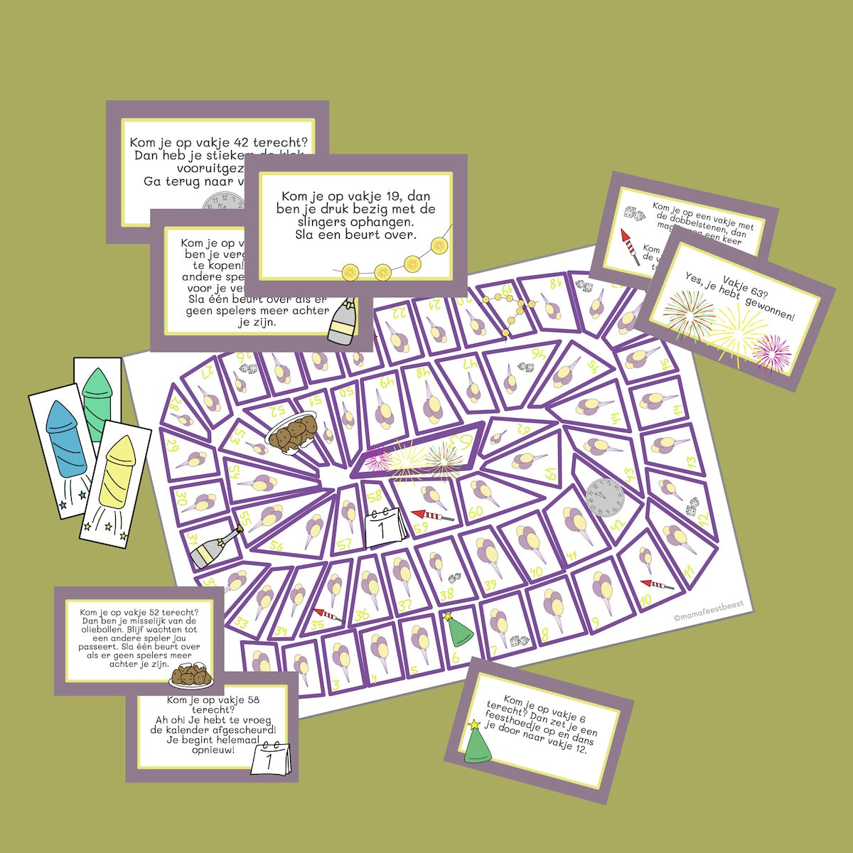 Oudejaarsavond spel: Ganzenbord