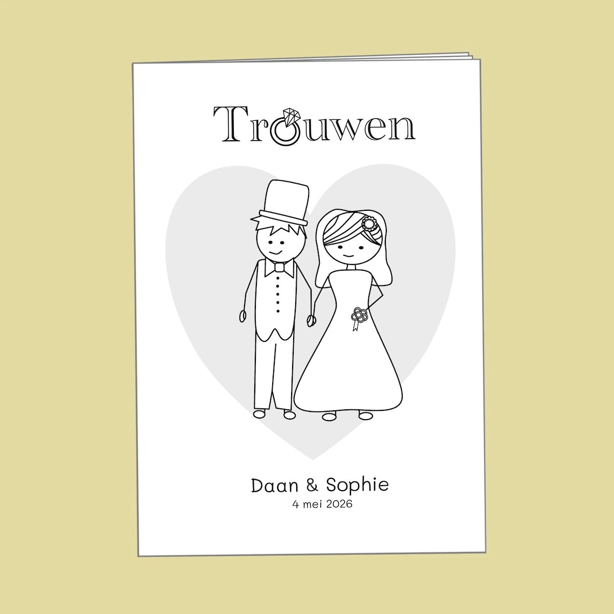 Gepersonaliseerd doe-boekje trouwen
