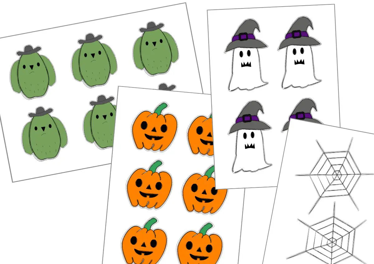Halloween slingers – monstertjes, spookjes, pompoenen & spinnenwebben