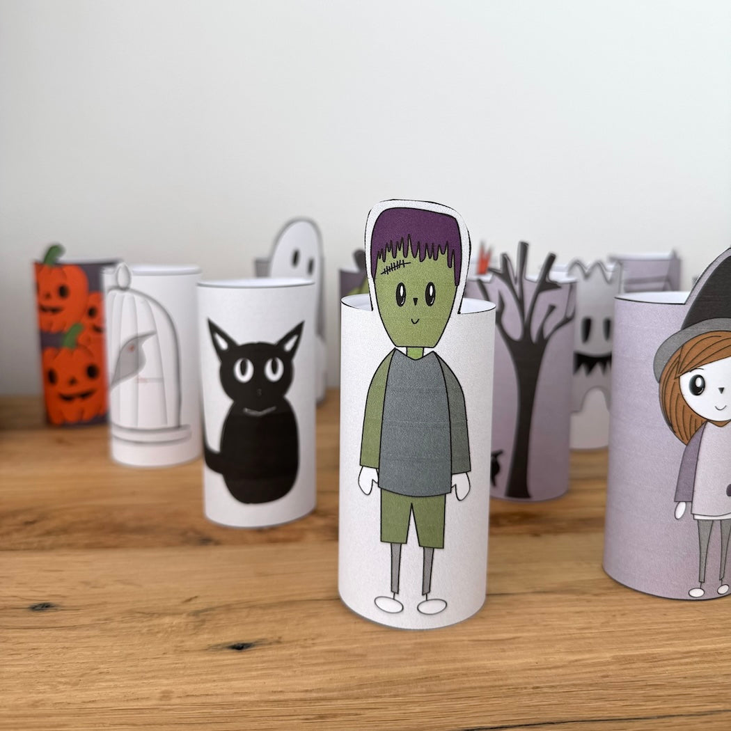 Wc-rol Halloweenfiguren knutselen