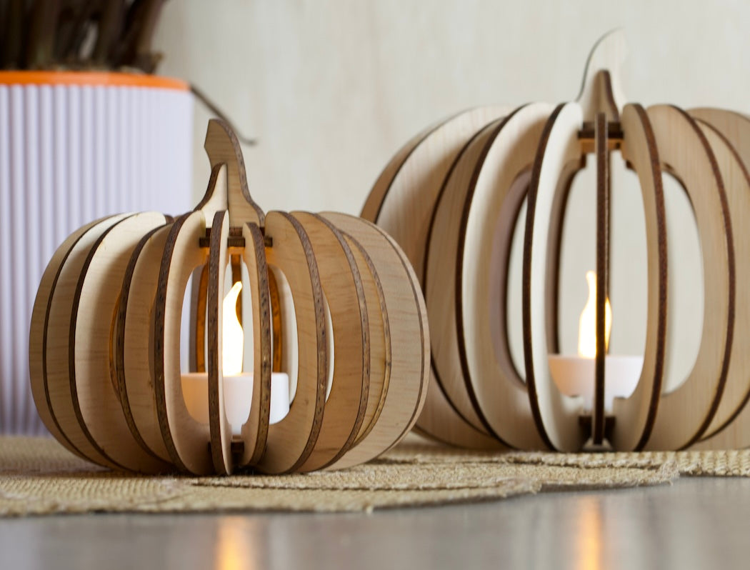 Houten pompoen bouwpakket