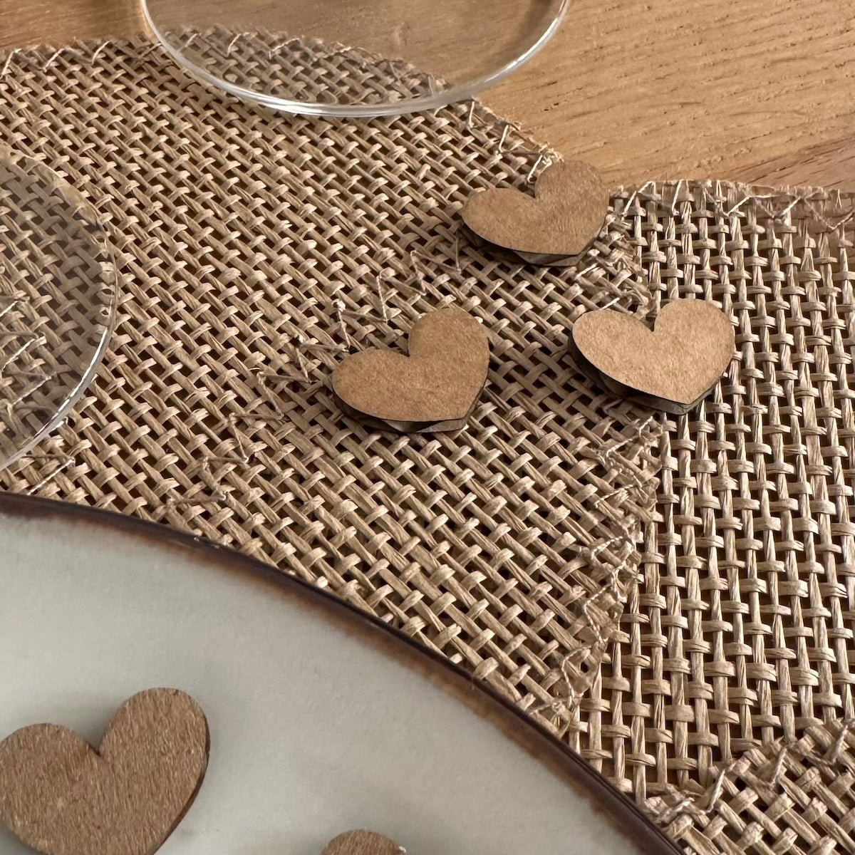 Tafelconfetti chic bohemian hartje - (50 stuks) karton
