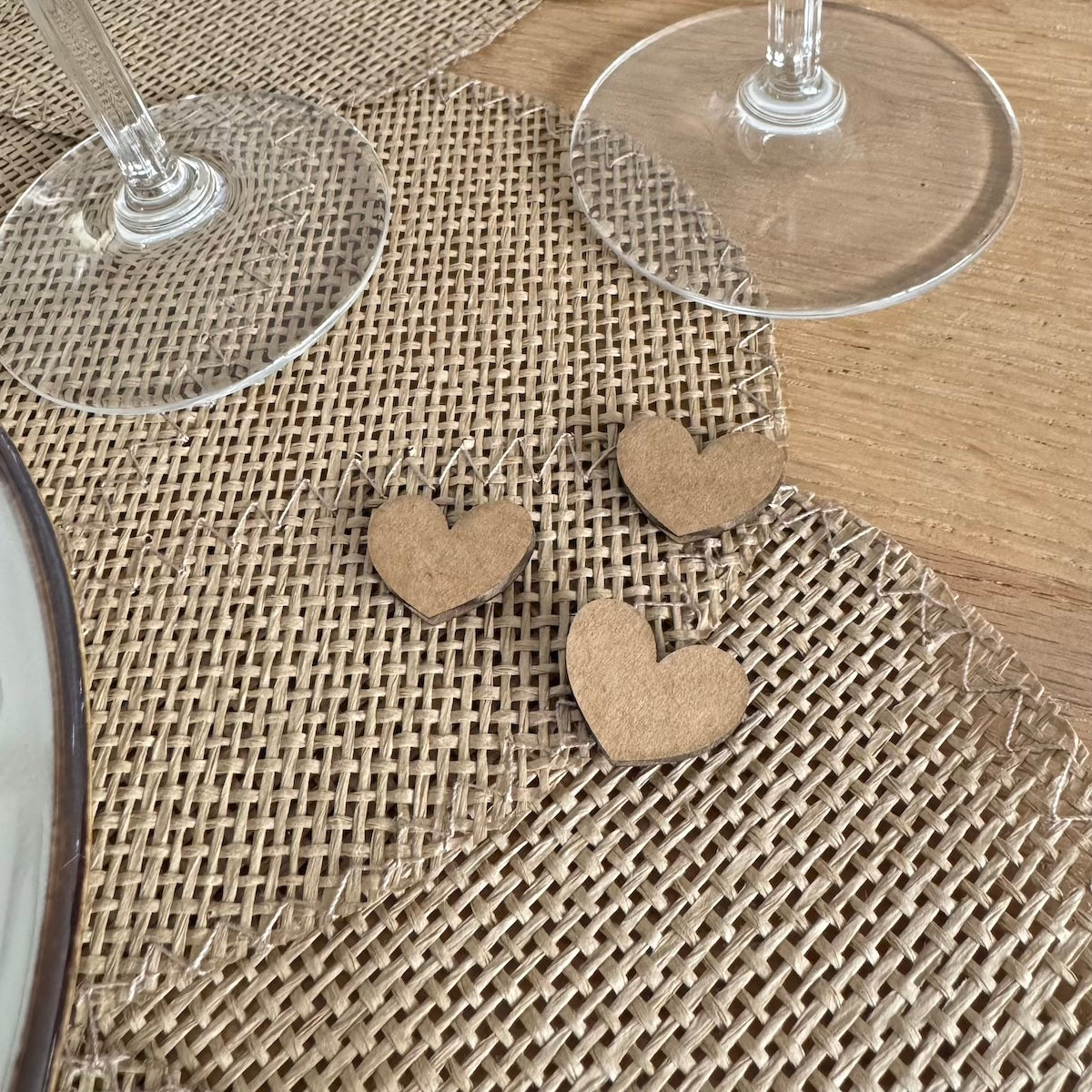 Tafelconfetti chic bohemian hartje - (50 stuks) karton