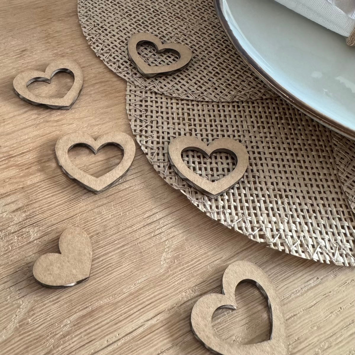 Tafelconfetti modern bohemian hartje - (50 stuks) karton