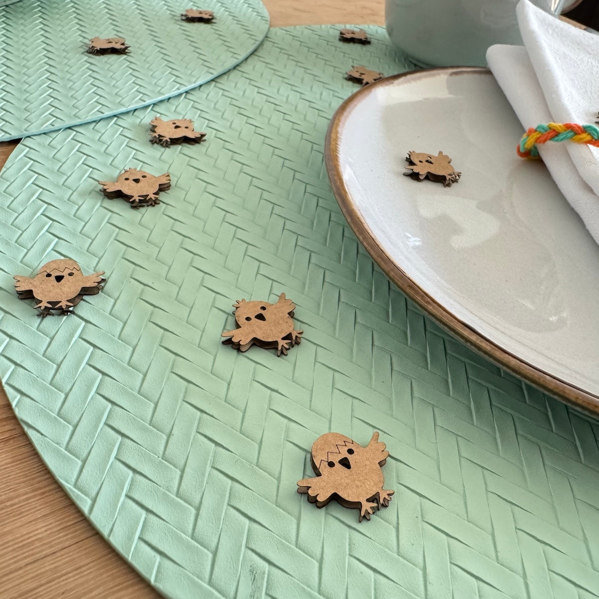 Paastafel tafelconfetti - kuikens (50 stuks) - karton