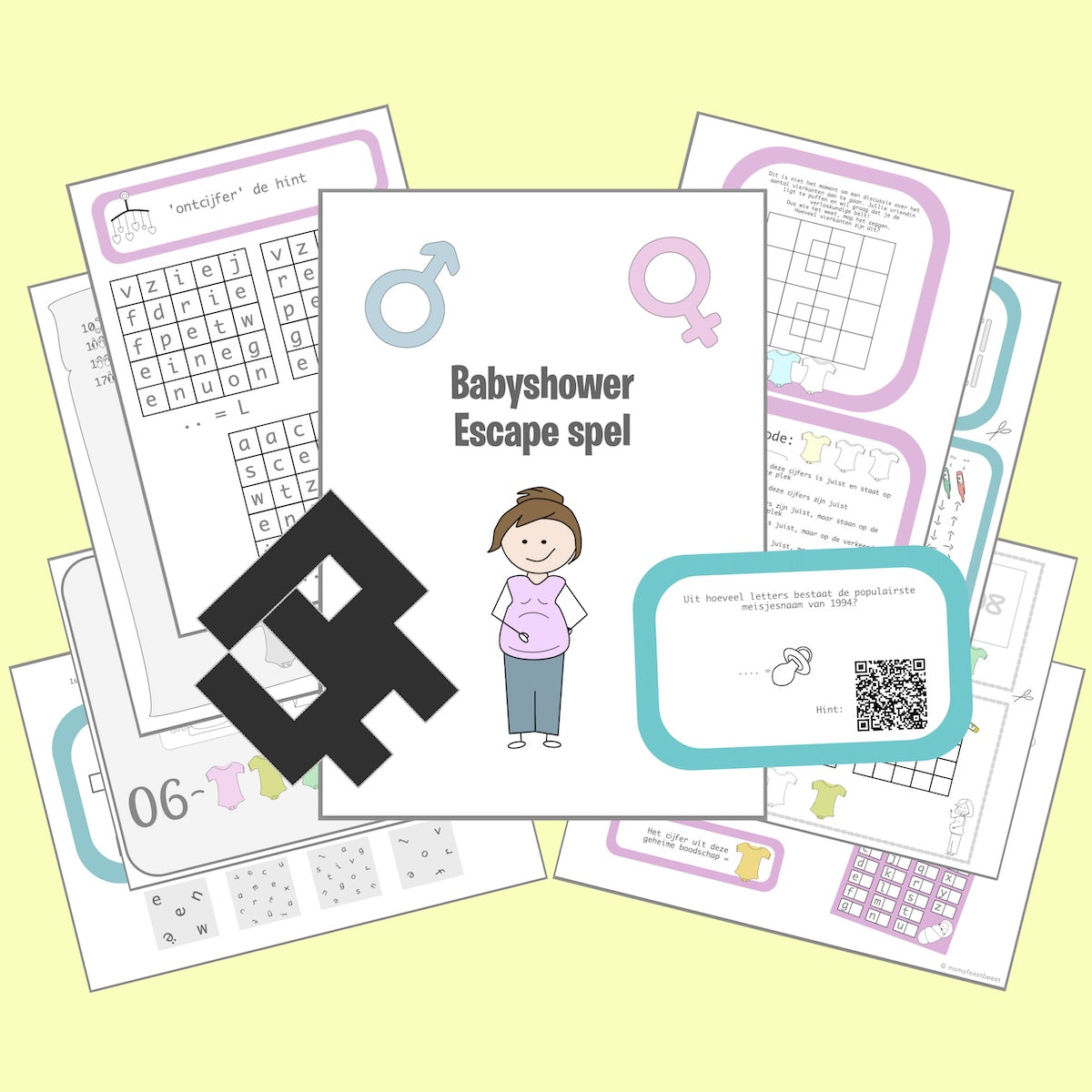 Babyshower escape spel