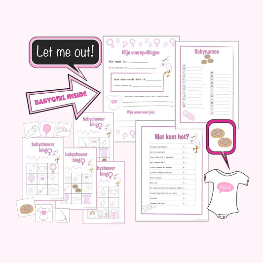 Babyshower printen - meisje