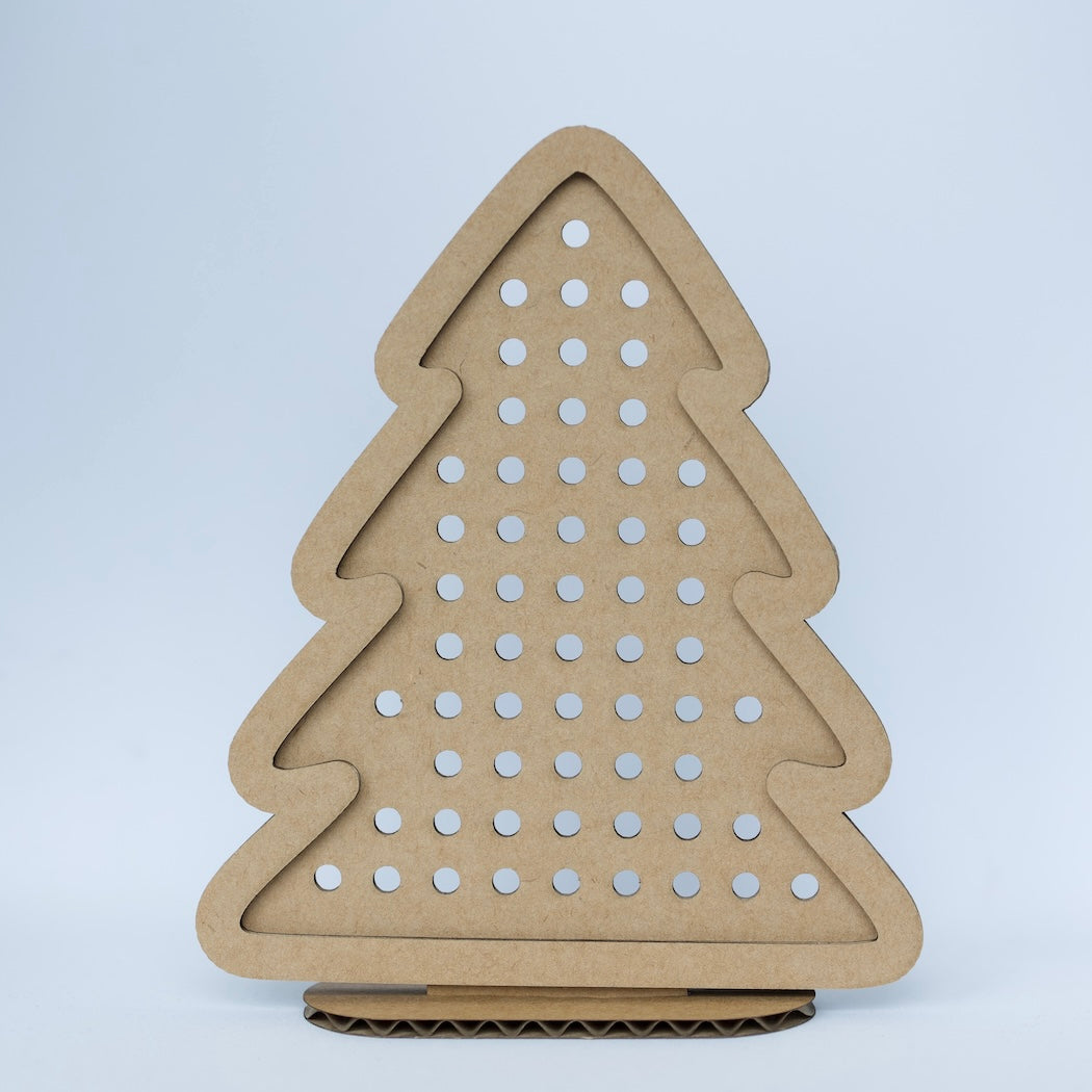 Kerstboom borduren karton
