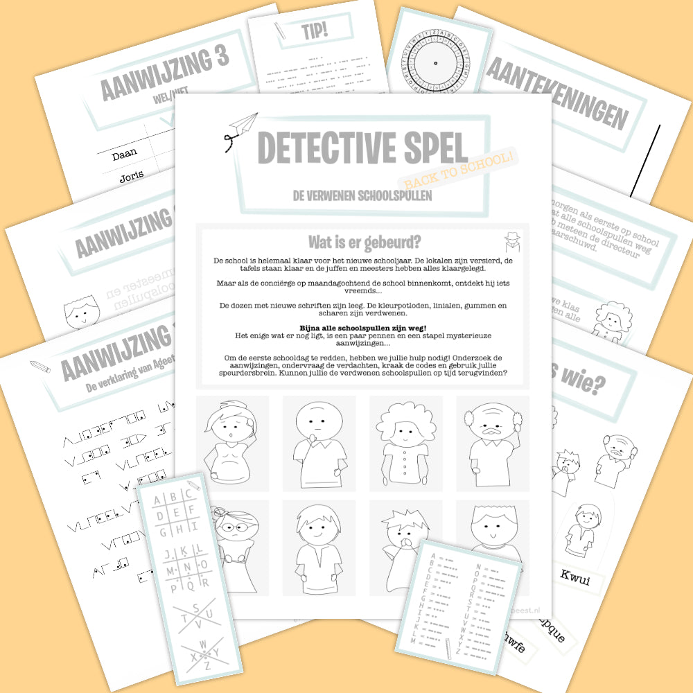 Back to school Detective Spel - De verdwenen schoolspullen