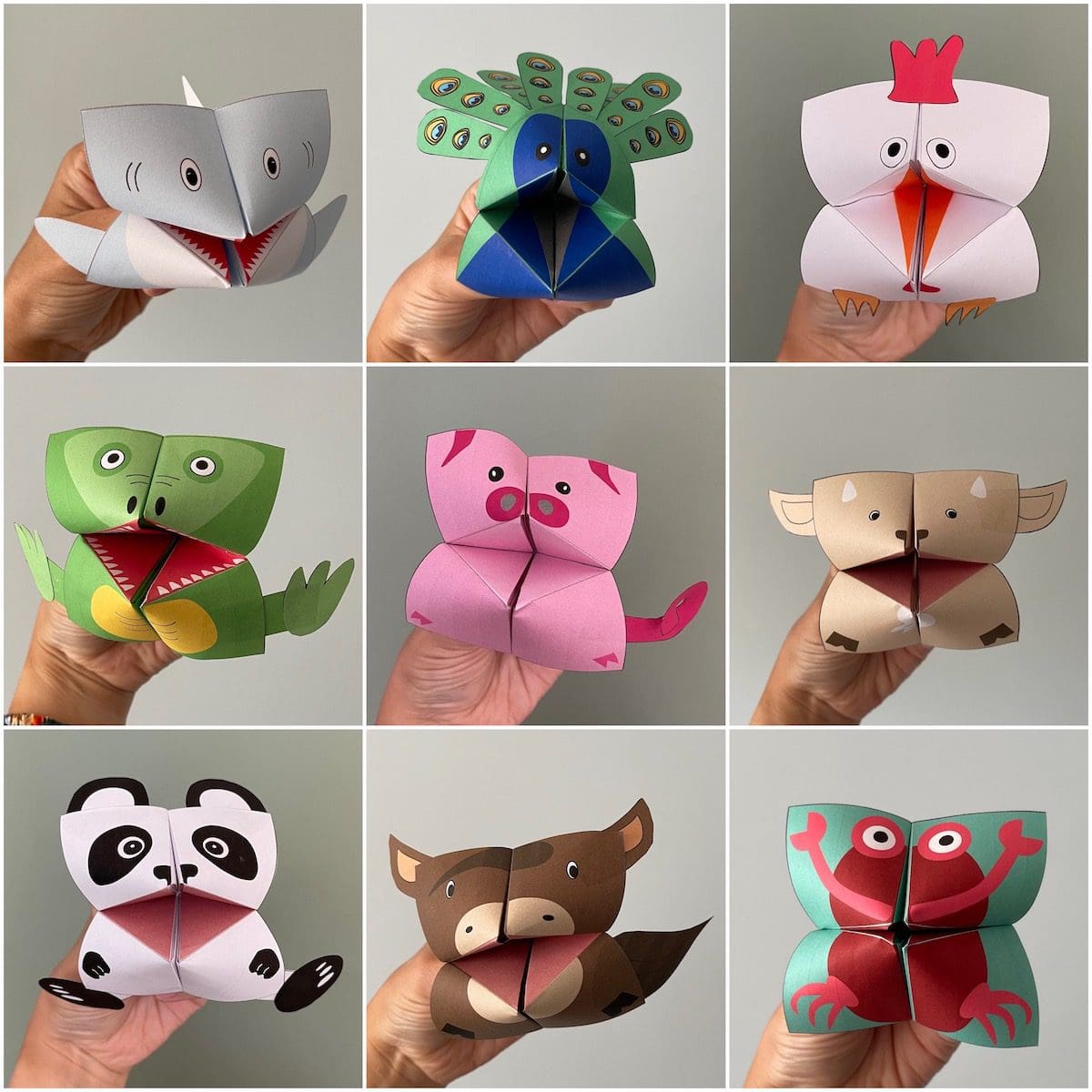 Dieren happertjes knutselen