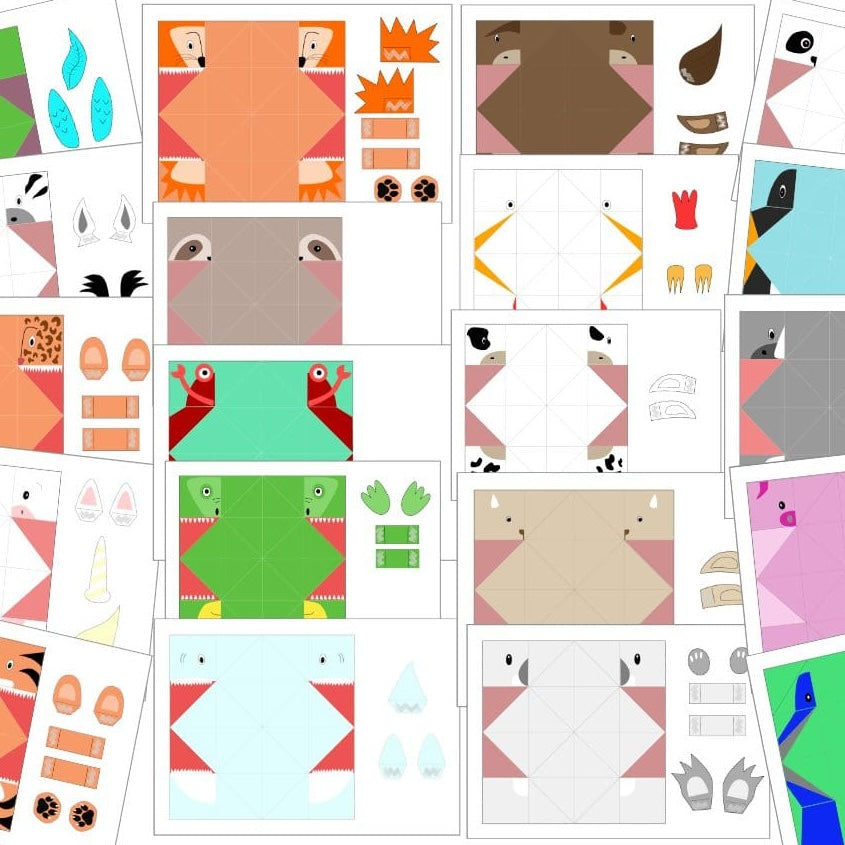 Dieren happertjes knutselen