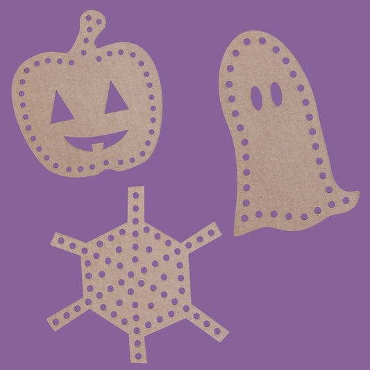 Kartonnen Halloween borduurfiguren