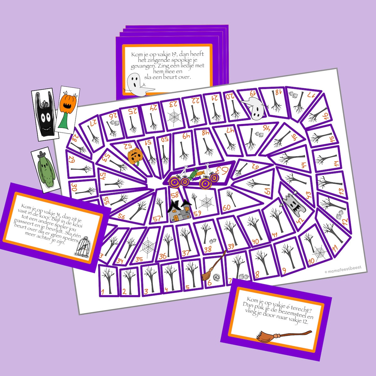 Halloween spel: Ganzenbord