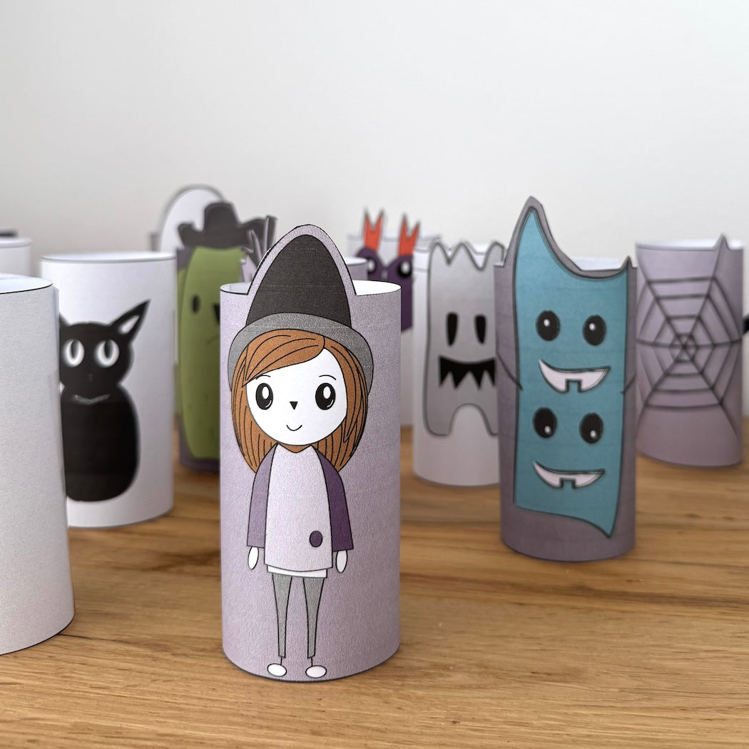 Wc-rol Halloweenfiguren knutselen