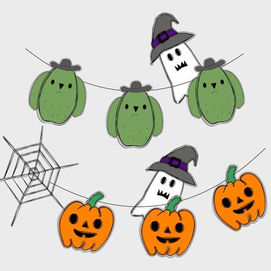 Halloween slingers – monstertjes, spookjes, pompoenen & spinnenwebben