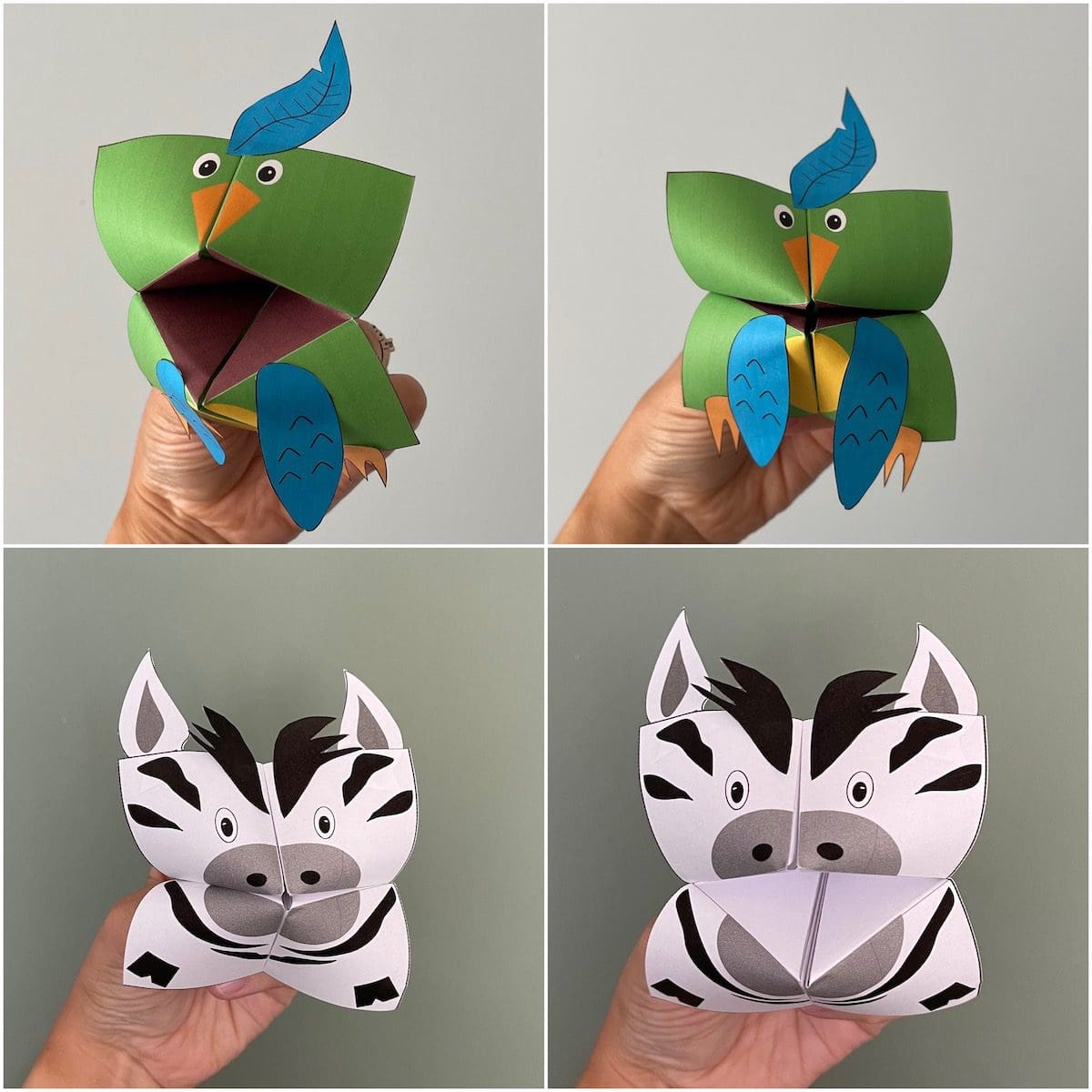 Dieren happertjes knutselen