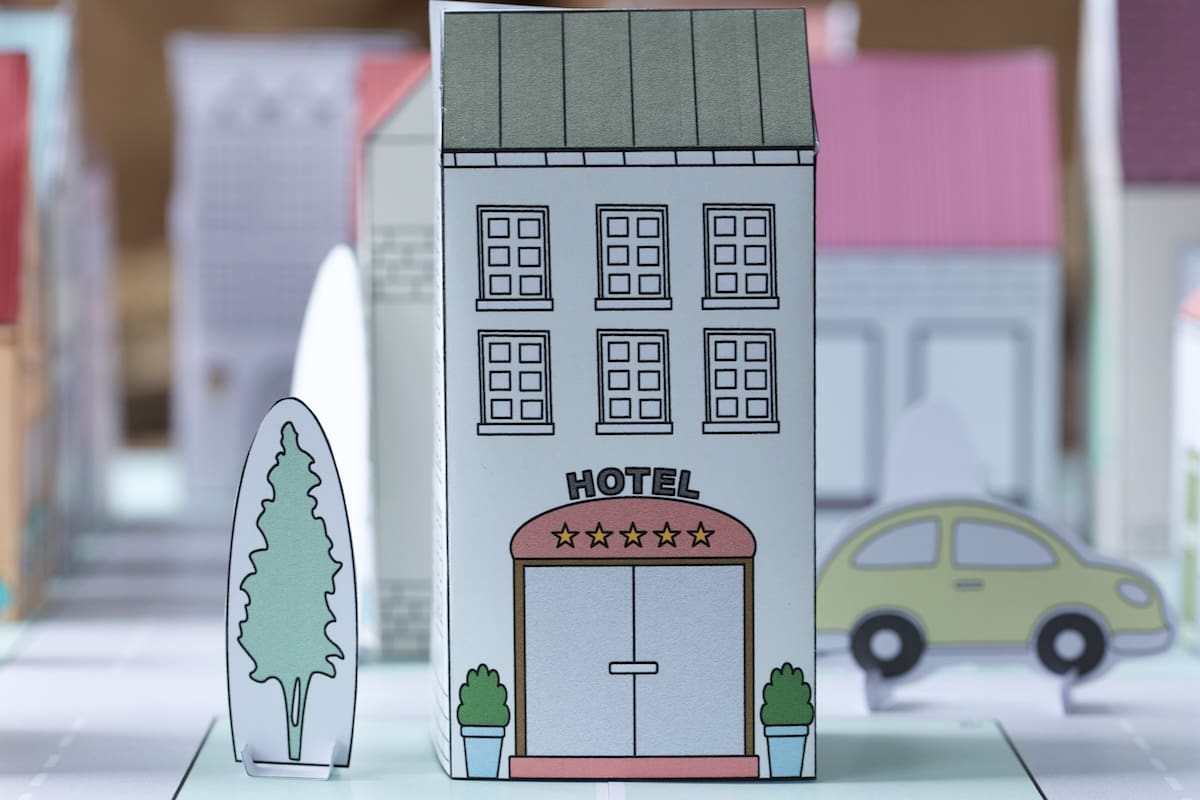Papieren stadje – printable knutselpakket