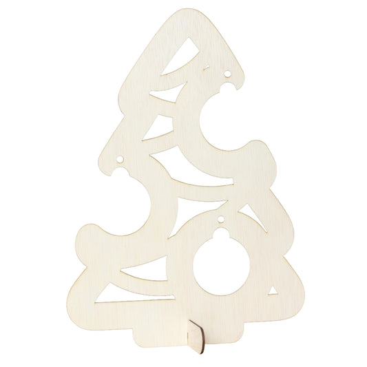 Houten kerstboom (voor kerstballen)