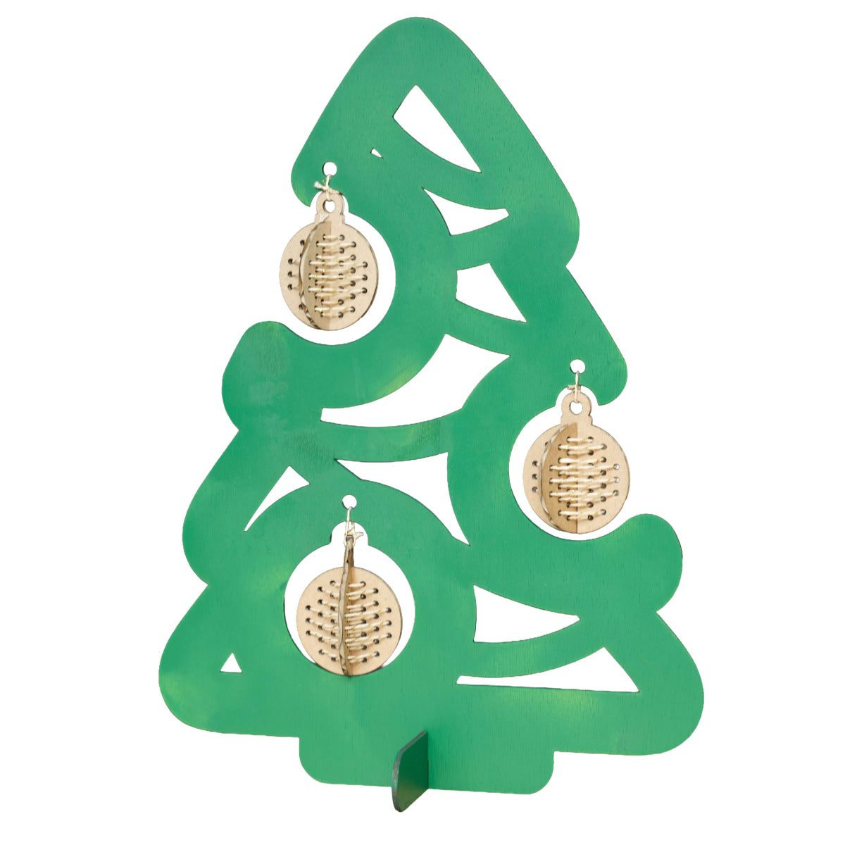 Houten kerstboom (voor kerstballen)
