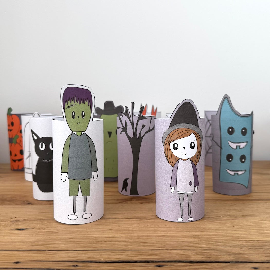 Wc-rol Halloweenfiguren knutselen