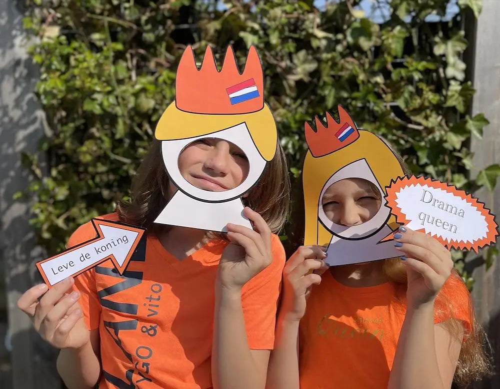 Willem en Maxima masker (+ koningsdag props)