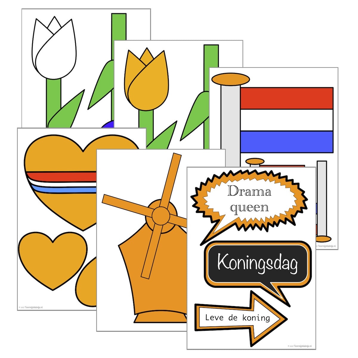 Willem en Maxima masker (+ koningsdag props)