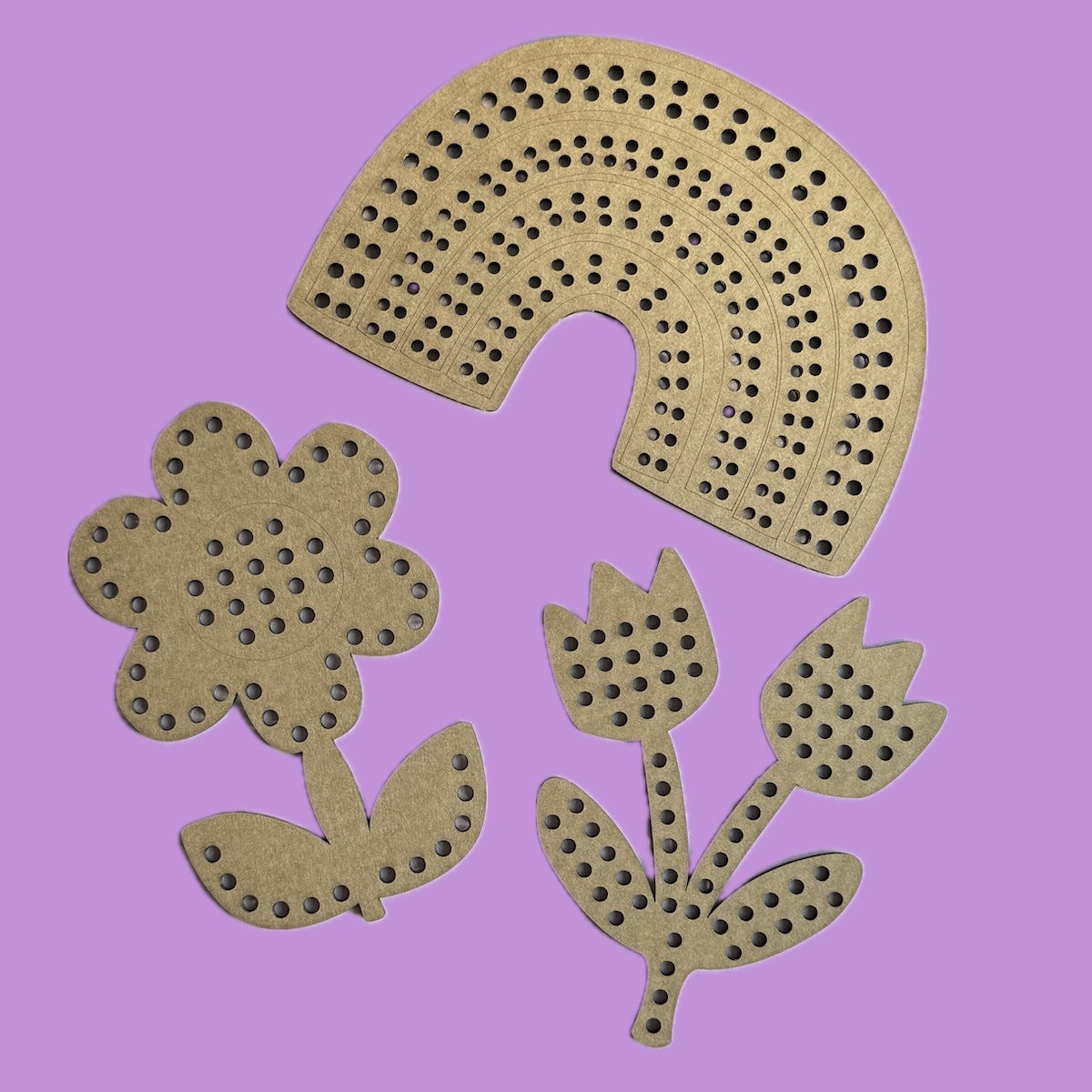 Kartonnen lentefiguren - borduren (3 stuks)