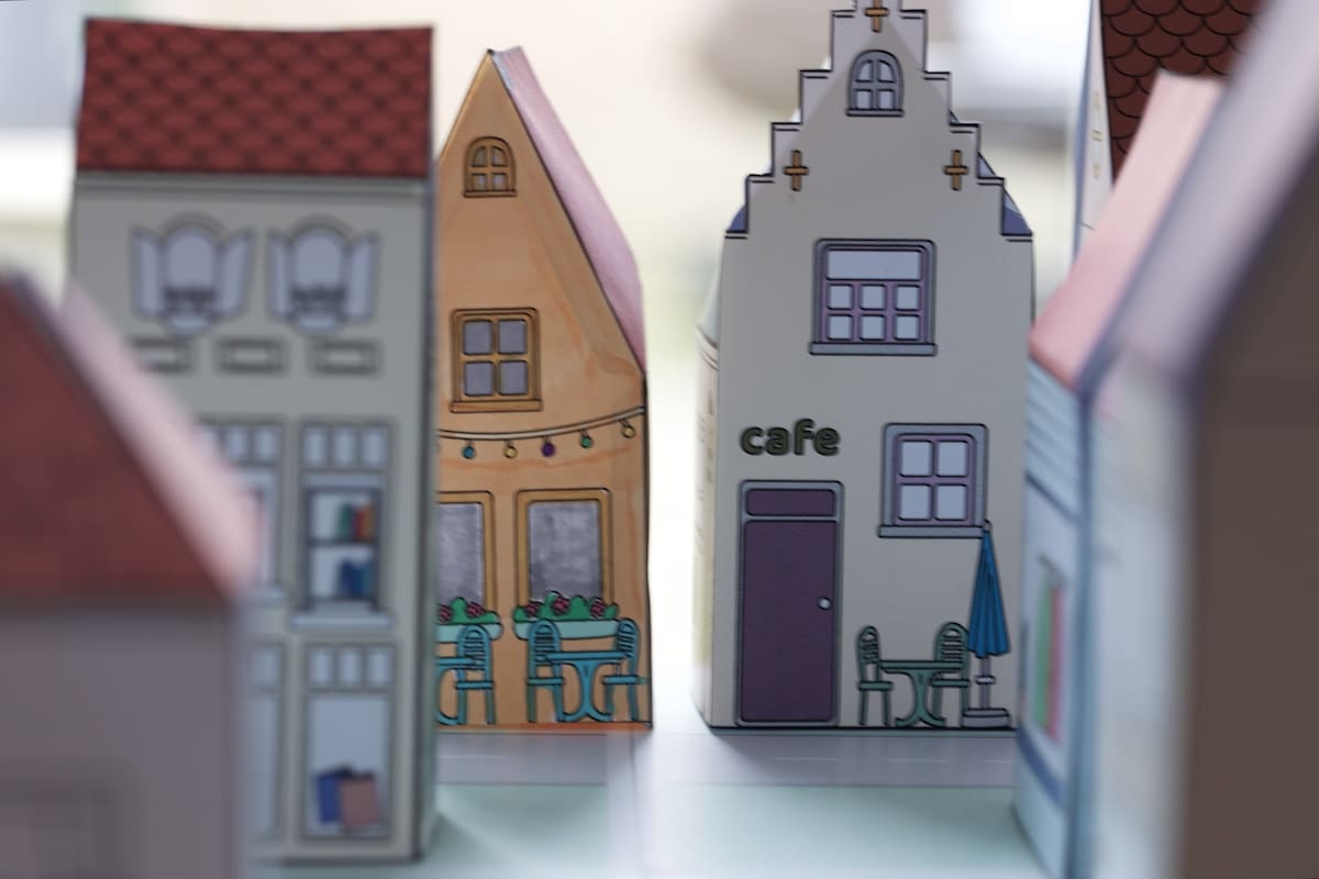 Papieren stadje – printable knutselpakket