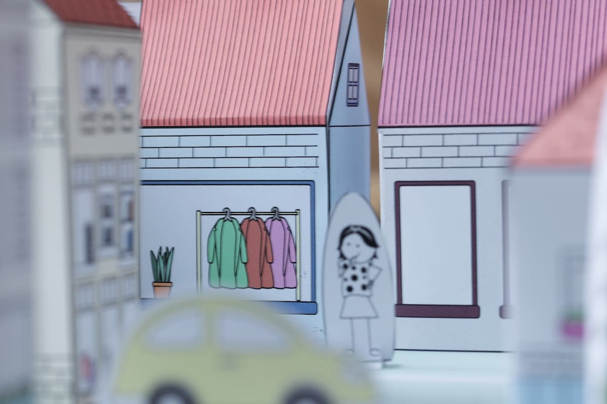 Papieren stadje – printable knutselpakket
