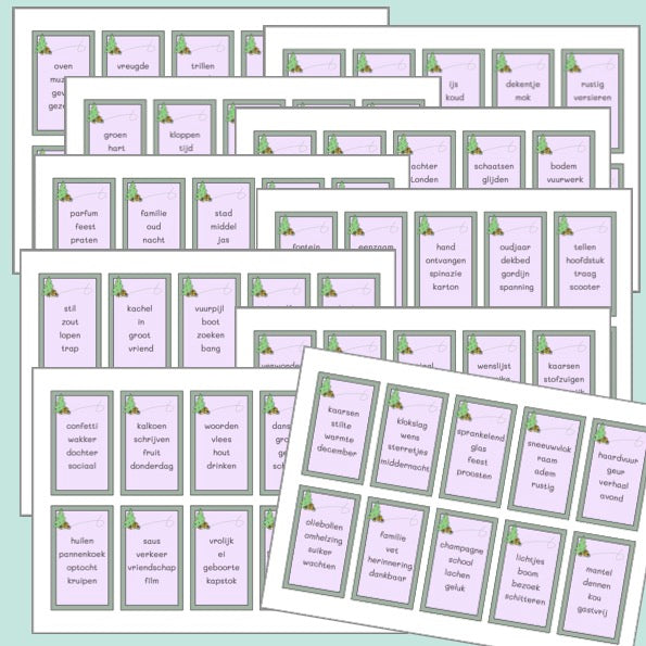Woordspel vier op een rij - Kerst & Oudjaarseditie
