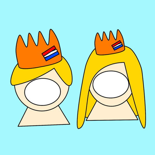 Willem en Maxima masker (+ koningsdag props)