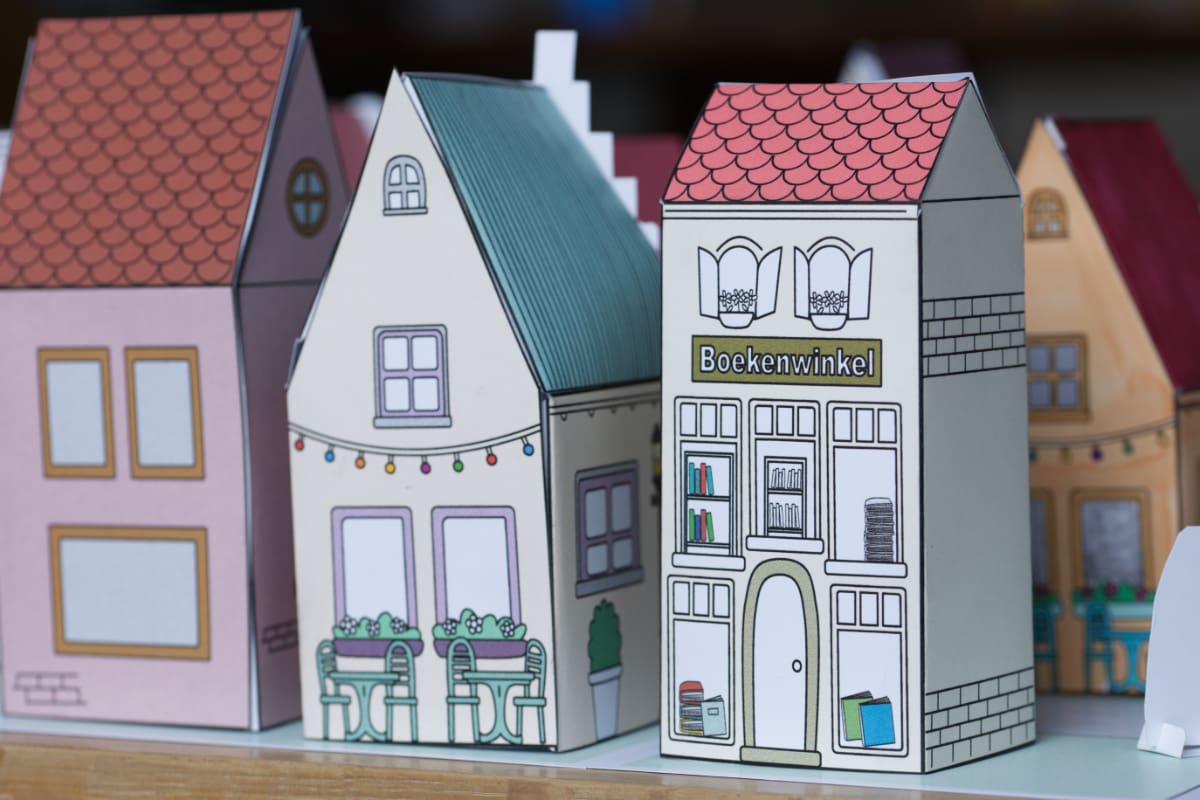 Papieren stadje – printable knutselpakket