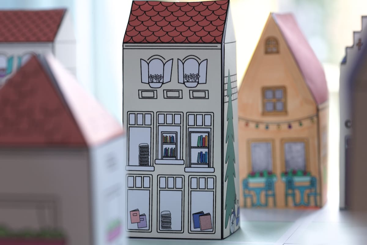 Papieren stadje – printable knutselpakket